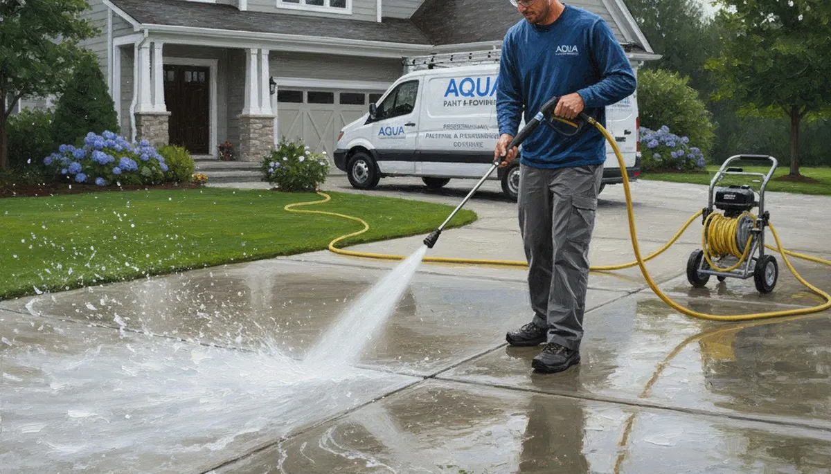 Concrete pressure cleaning in Billings, MT for driveways and sidewalks by Billings Paint Pros