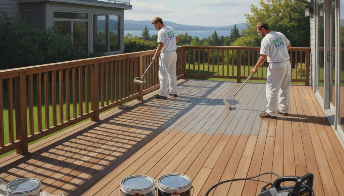 Professional deck painting in Billings, MT for durable, weather-resistant outdoor surfaces