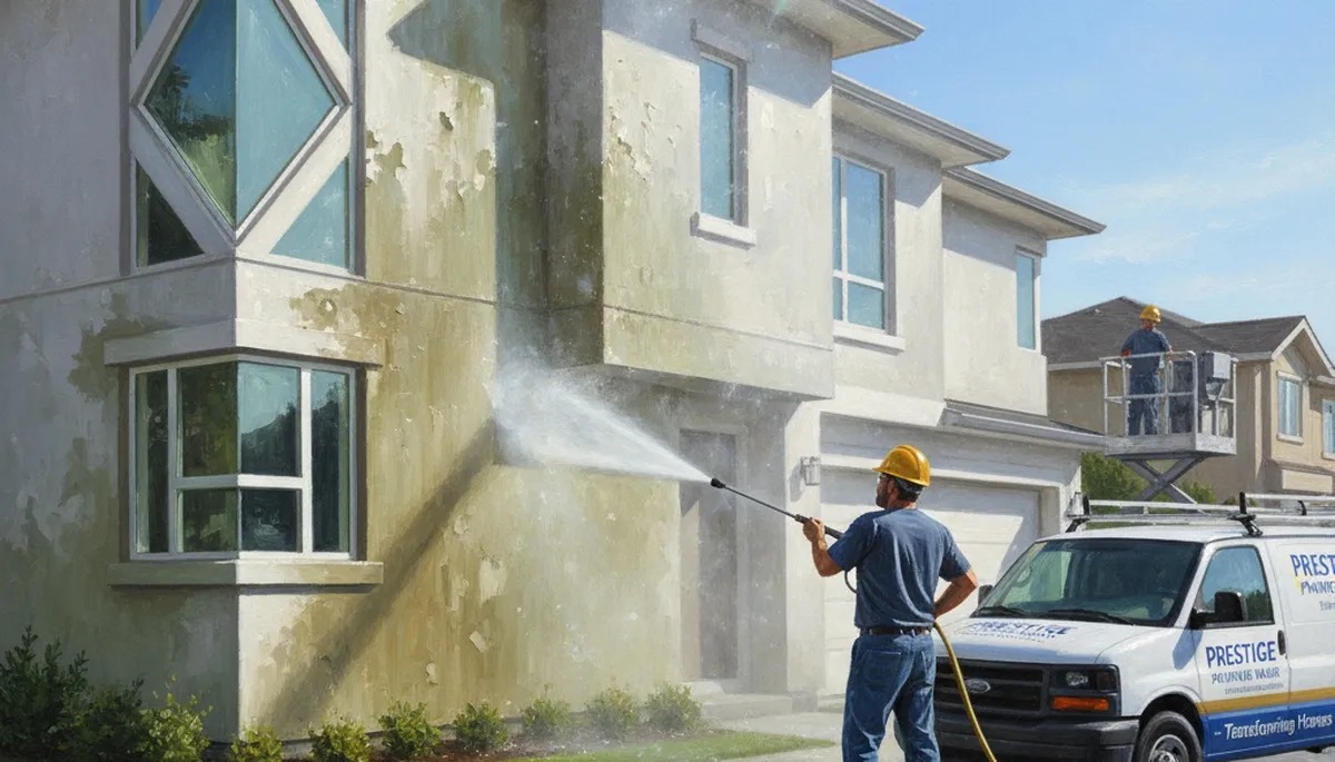 Pressure cleaning services in Billings, MT for siding, decks, and driveways by Billings Paint Pros